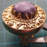 Mor Taşlı Gümüş Yüzük_1185