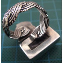 Ev Formunda Doğal Taşlı El Yapımı Gümüş Yüzük_1189