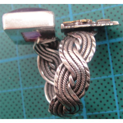 Ev Formunda Doğal Taşlı El Yapımı Gümüş Yüzük_1189