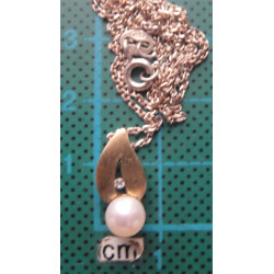 İncili Gümüş Kolye Ucu_1540