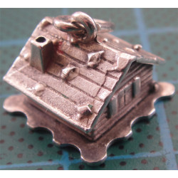 Ev Formunda Gümüş Kolye Ucu_1542