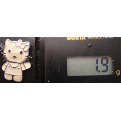 Kedi Formunda Mineli Gümüş Kolye Ucu_1543