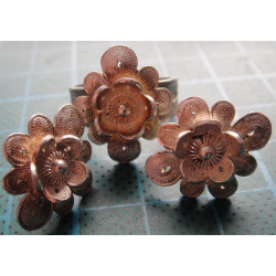 Telkari İşçilikli Gümüş Küpe ve Yüzük Set_332