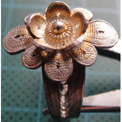 Telkari İşçilikli Gümüş Küpe ve Yüzük Set_332