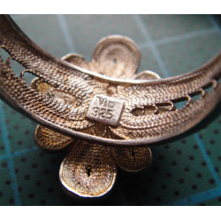 Telkari İşçilikli Gümüş Küpe ve Yüzük Set_332