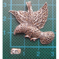 Markazit Taşlı Kartal Gümüş Kolye Ucu_1550