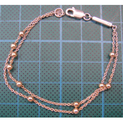 Küçük toplu 2 sıralı Gümüş Bileklik_570