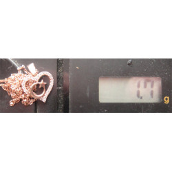 Ay Yıldızlı Türk Bayrağı Kalpli Gümüş Kolye Ucu_1554