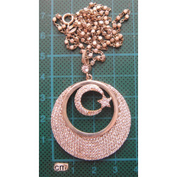 Ay Yıldızlı Türk Bayrağı Gümüş Kolye Ucu_1555