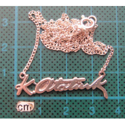 Kemal Atatürk İmzalı Gümüş Kolye Ucu_1556