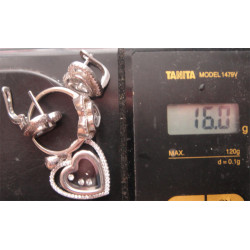 Zirkon Taşlı Gümüş Küpe, Kolye Ucu ve Yüzük Set_351