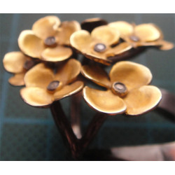 Çiçek Desenli Gümüş Yüzük_1205