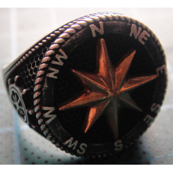 Pusula Gümüş Erkek Yüzük_1209