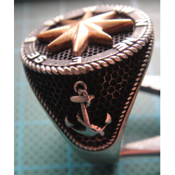 Pusula Gümüş Erkek Yüzük_1209