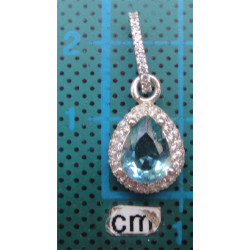 Mavi Topaz Gümüş Küpe, Kolye Ucu ve Yüzük Set_355