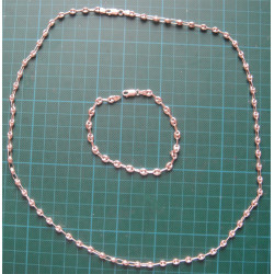 Gemici Halat Gümüş Kolye ve Bileklik_384