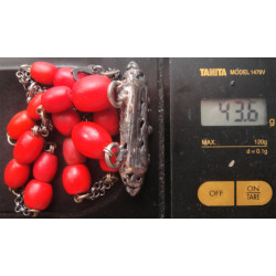 El Yapımı Mercan Gümüş Kolye_413