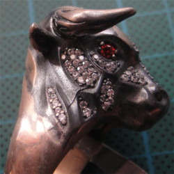 Boğa Formunda Gümüş Yüzük_1220