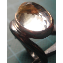 Sarı doğal Taşlı Gümüş Yüzük_1224