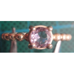 Pembe Taşlı Gümüş Yüzük_1225