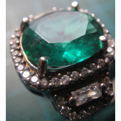 Yeşil Taşlı Gümüş Yüzük_1255