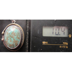 Doğal Taştı Gümüş Kolye Ucu_1599