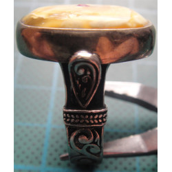 Doğal Taşlı Gümüş Erkek Yüzük_1268