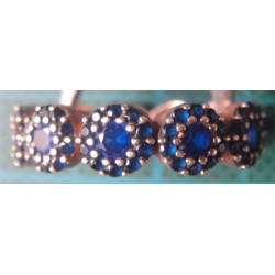 Lacivert Taşlı Tam Tur Gümüş Yüzük_1271