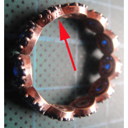 Lacivert Taşlı Tam Tur Gümüş Yüzük_1271