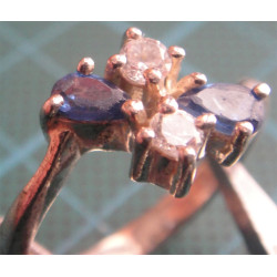 Doğal Taşlı Gümüş Yüzük_1287