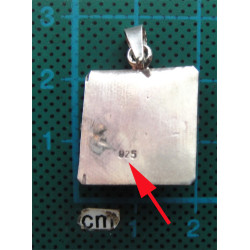 Doğal Taşlı El Yapımı Gümüş Kolye Ucu_1612