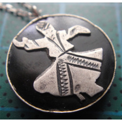 Mevlana Oltu Taşlı El İşçilikli Gümüş Kolye Ucu_63