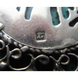 Kuşlu ve Kadın Figürlü Gümüş Kolye Ucu_148