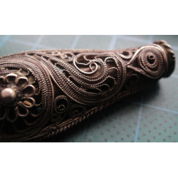 Kehribar Uçlu Telkari İşçilikli Gümüş Ağızlık_104