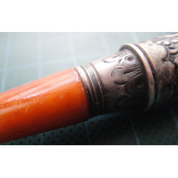 Kehribar Uçlu İngiliz Gümüş Ağızlık_105