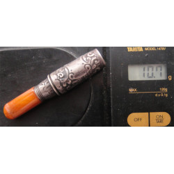 Kehribar Uçlu İngiliz Gümüş Ağızlık_105