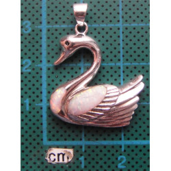 Kuğulu Gümüş Kolye Ucu_1627