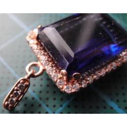 Doğal Taşlı Gümüş Kolye Ucu_1628