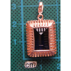 Doğal Taşlı Gümüş Kolye Ucu_1628