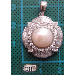 İncili Gümüş Kolye Ucu_1630