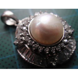 İncili Gümüş Kolye Ucu_1630