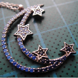 Ay Yıldız Gümüş Kolye Ucu_1636