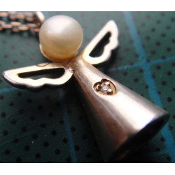 İncili Melek Gümüş Kolye Ucu_1640