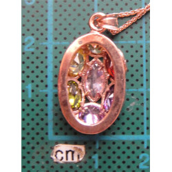 Doğal Taşlı Gümüş Kolye Ucu_1642