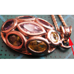 Doğal Taşlı Gümüş Kolye Ucu_1642