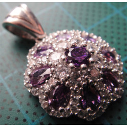 Amatist Taşlı Gümüş Kolye Ucu_1644