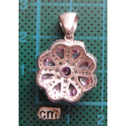 Amatist Taşlı Gümüş Kolye Ucu_1644