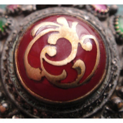 Akik Taşlı İşlemeli Gümüş Kolye Ucu_1646