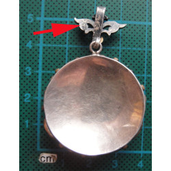 Akik Taşlı İşlemeli Gümüş Kolye Ucu_1646