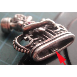 Taçlı Bayan Gümüş Kolye Ucu_1651